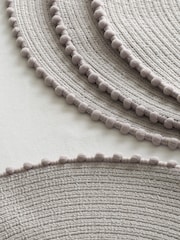 Grey Pom Pom Placemats - Image 2 of 3