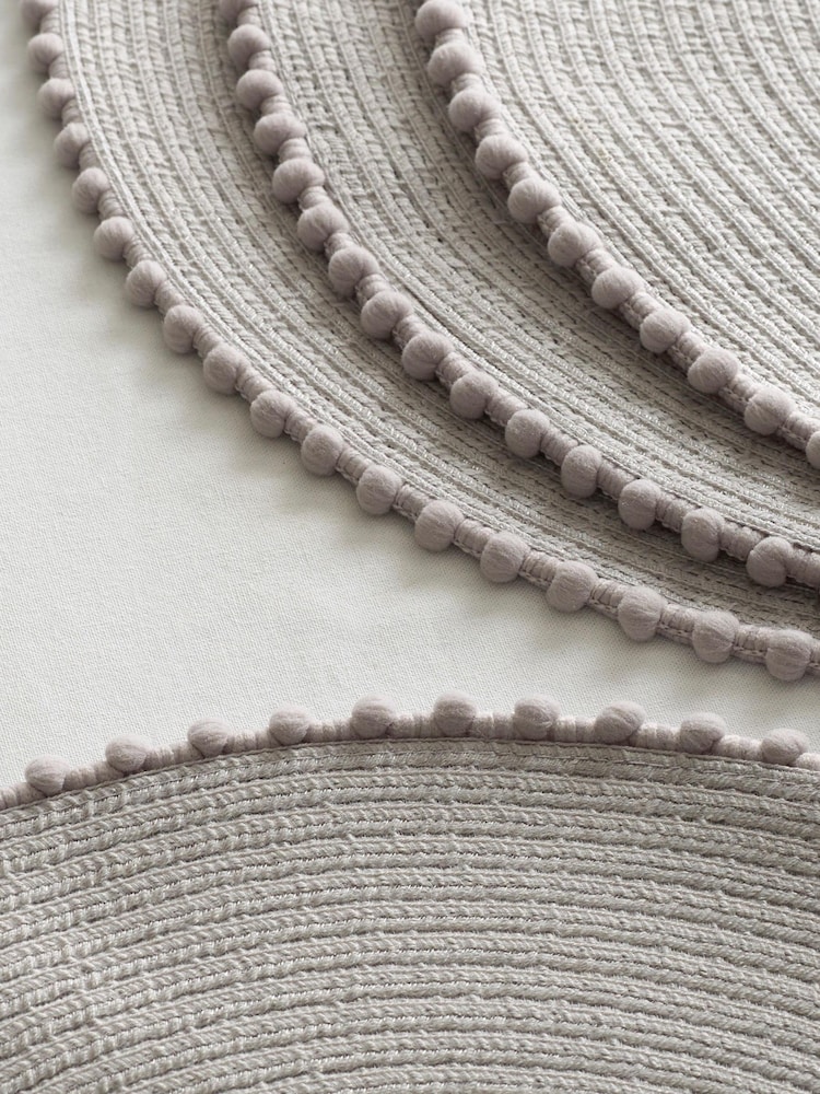 Grey Pom Pom Placemats - Image 2 of 3
