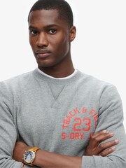 Gris silex - Superdry Sweat ras de cou graphique Track and Field - Image 3 of 3