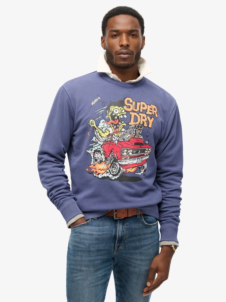 Moletom solto com estampa de dragnut da Superdry - Imagem 1 de 6