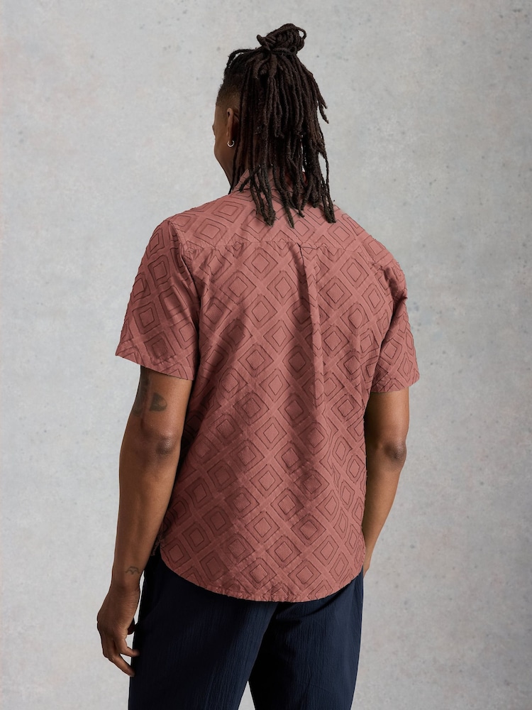 White Stuff Pink Gosport SS Geo Shirt - Image 2 of 6 White Stuff Pink Gosport SS Geo Shirt - Image 2 of 6