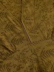 White Stuff Green Megan Embroidered Jersey Dress - Image 6 of 6