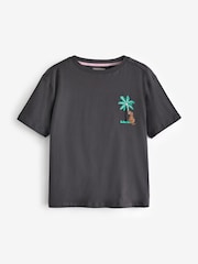 Charcoal Grey Safari Cotton Short Set Pyjamas - Image 8 of 10