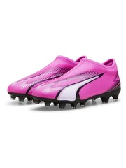 Puma Pink Junior Ultra Match Football Boots - Image 3 of 6