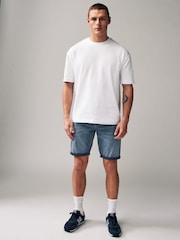 Grey Summer Weight Denim Shorts - Image 3 of 10