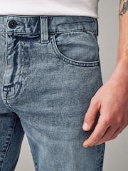 Grey Summer Weight Denim Shorts - Image 4 of 10