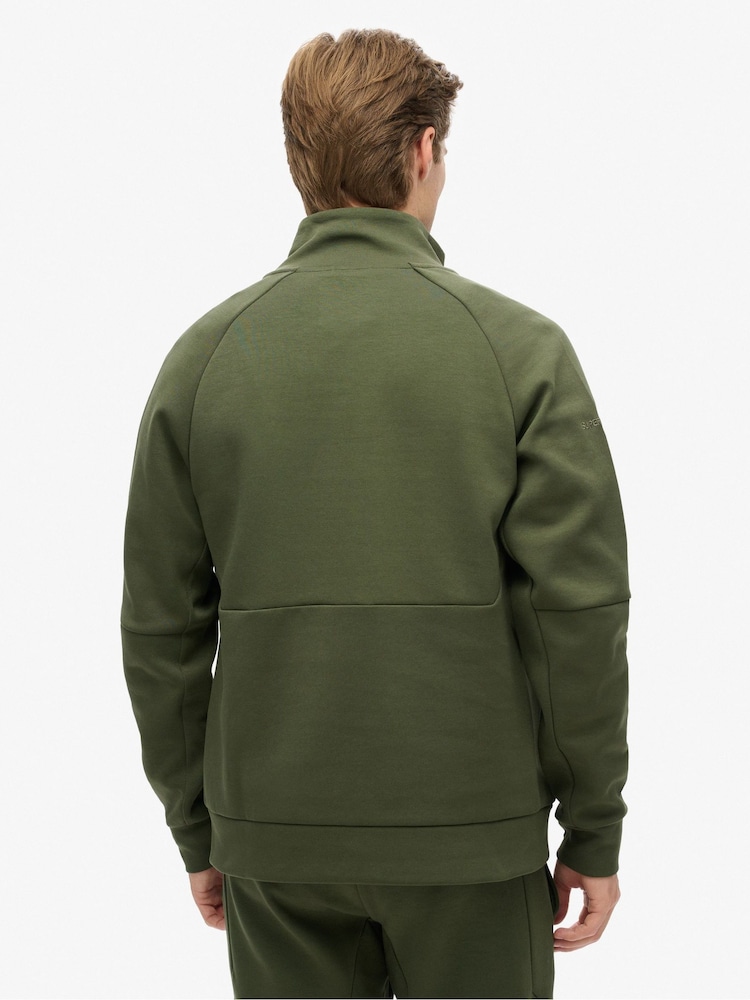 Superdry Dark Moss Green Tech Loose Track Jacket - Image 2 of 6