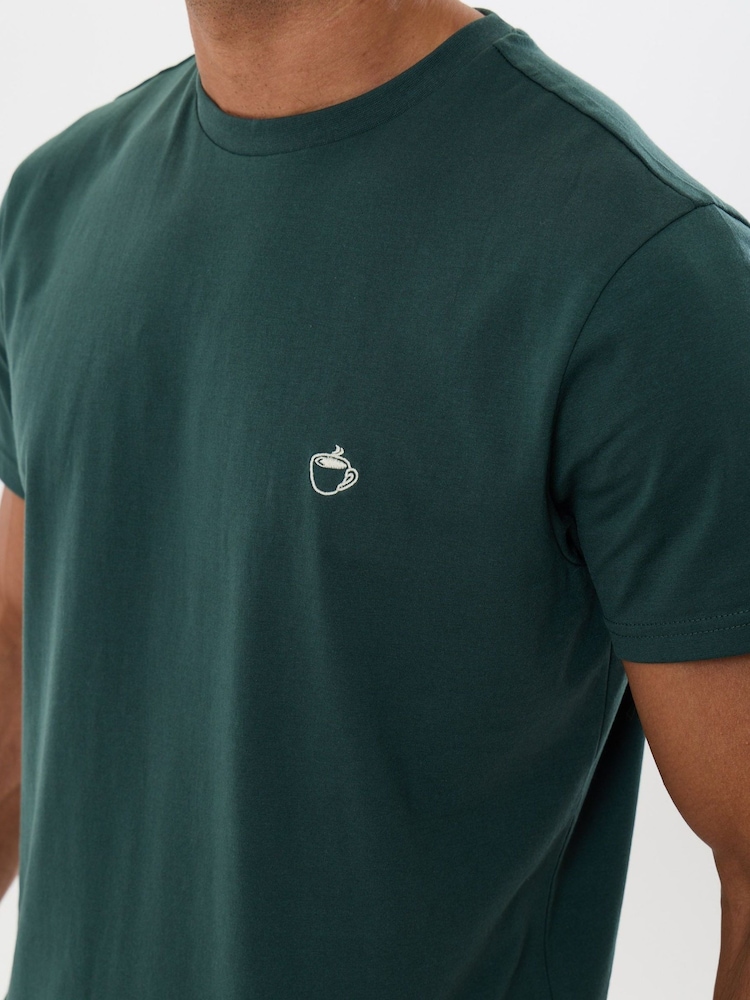 Threadbare Teal Green Short Sleeve Pyjamas Set - Image 4 of 4