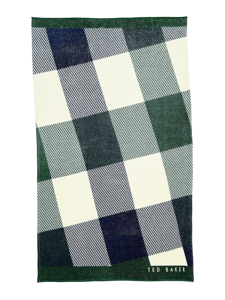 Ted Baker Green House Check Beach Towel - Image 2 of 2