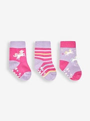 Jojo Maman Bébé Extradicke Socken mit Einhorndesign im 3er-Pack - Bild 1 von 1
