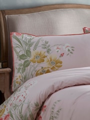 Appletree Pink Trudy 100% Cotton Duvet Cover Set - Image 2 of 3