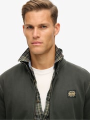Superdry Washed Black Contrast Stitch Track 100% Cotton Jacket - Image 2 of 5