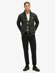 Superdry Washed Black Contrast Stitch Track 100% Cotton Jacket - Image 3 of 5