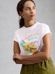 White Stuff White Gina Graphic T-Shirt - Image 1 of 6