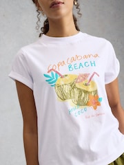 White Stuff White Gina Graphic T-Shirt - Image 4 of 6