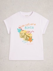 White Stuff White Gina Graphic T-Shirt - Image 5 of 6