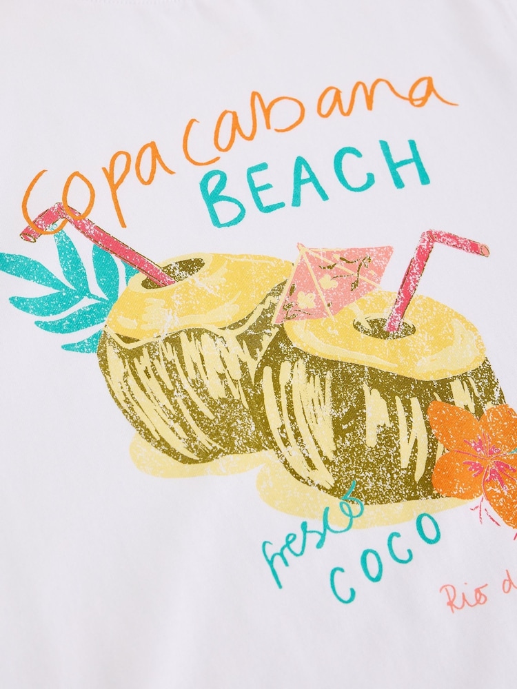 White Stuff White Gina Graphic T-Shirt - Image 6 of 6