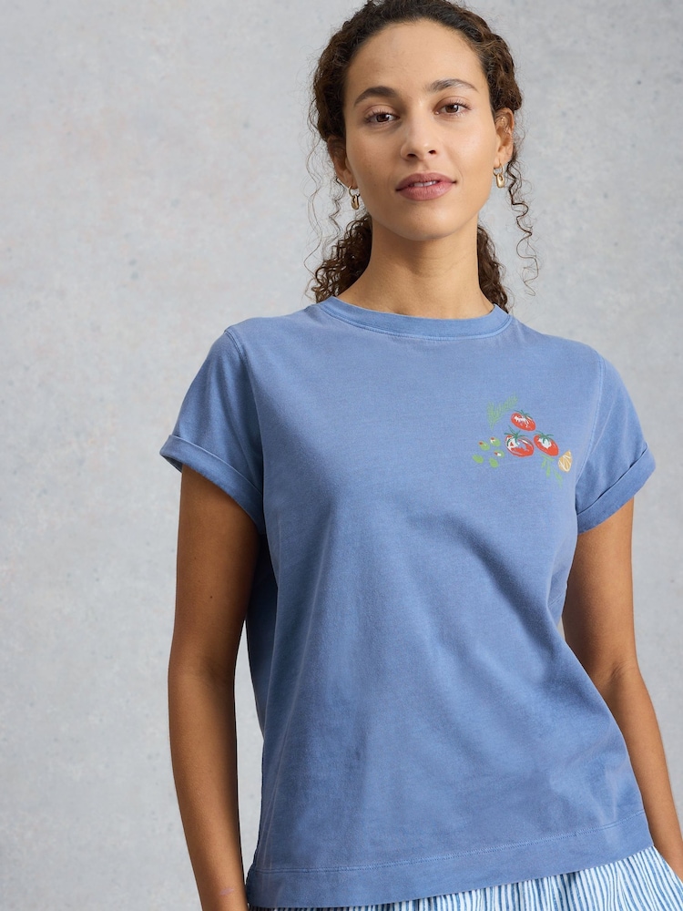 White Stuff Blue Gina Graphic T-Shirt - Image 1 of 6