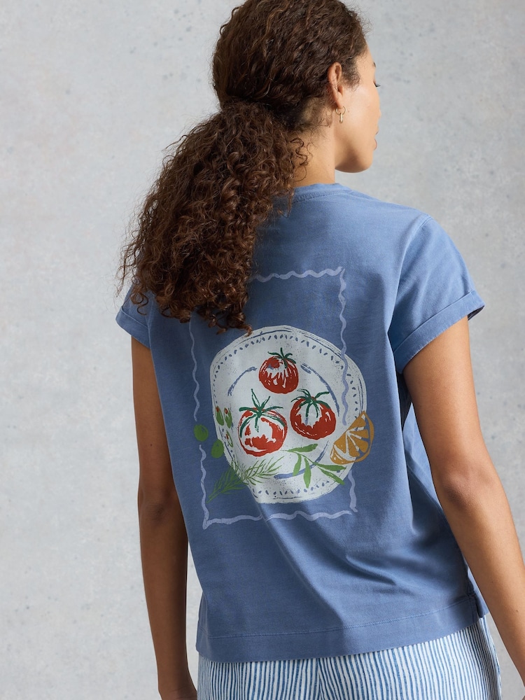 White Stuff Blue Gina Graphic T-Shirt - Image 2 of 6