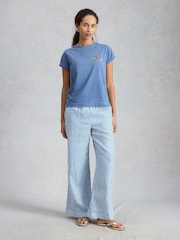 White Stuff Blue Gina Graphic T-Shirt - Image 3 of 6