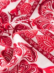 Red Print Mini Kaftan Dress - Image 6 of 6