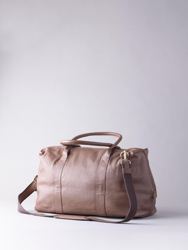 Lakeland Leather Brown Large Discoverer Leather Holdall - Image 2 of 4