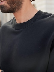 Black Japanese Dragon Graphic Crew Sweat Top - Image 10 of 13
