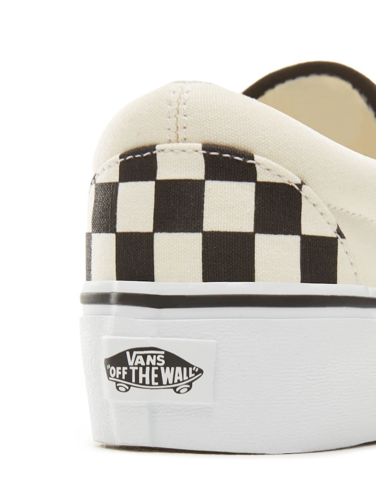 Vans Womens Classic Platform Slip-On Check Trainers - Image 5 of 5