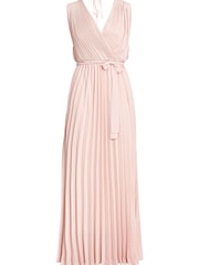 Gina Bacconi Pink Chelsey Maxi Dress With Pleat Skirt - Image 5 of 5