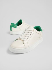 LK Bennett White Signature Leather Trainers - Image 2 of 7