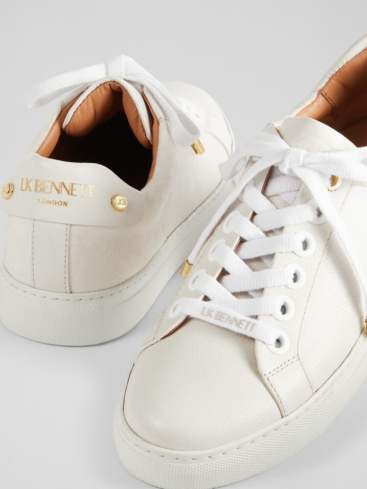 Buy LK Bennett White Signature Leather Trainers from Next USA