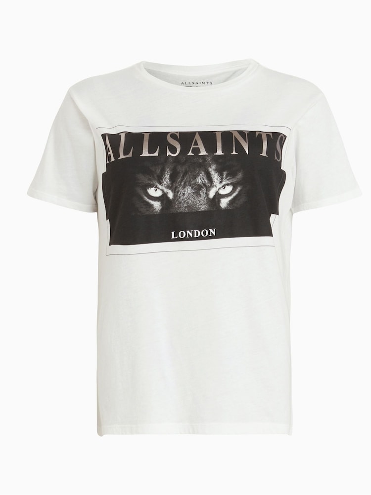 AllSaints White Axyl Grace T-Shirt - Image 6 of 6