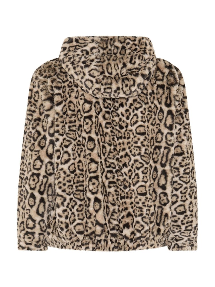 Yours Curve Natural Leopard Faux Fur Fleece - Image 6 of 6