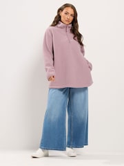 Rosa - Yours Curve Quarter Zip Fleece - Imagem 2 de 6