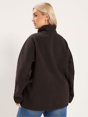 Castanho - Yours Curve Quarter Zip Fleece - Imagem 3 de 6