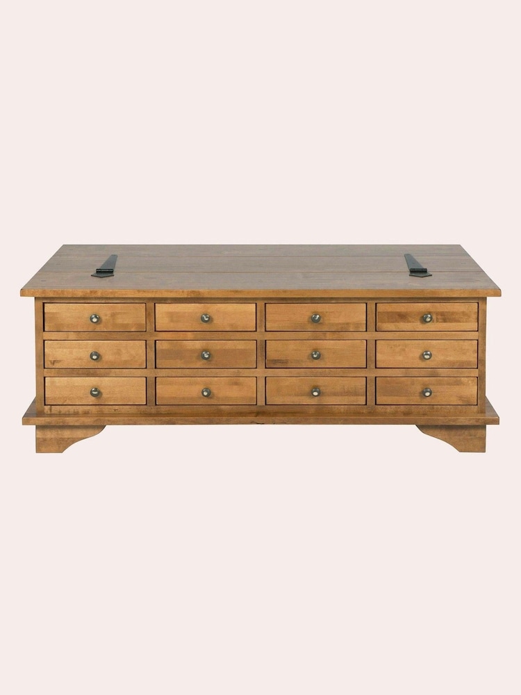Laura Ashley Honey Gold Garrat 12 Drawer Coffee Table - Image 2 of 4
