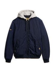 Superdry Eclipse Navy Military Hooded Jacket - Image 5 of 6