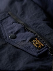 Superdry Eclipse Navy Military Hooded Jacket - Image 6 of 6