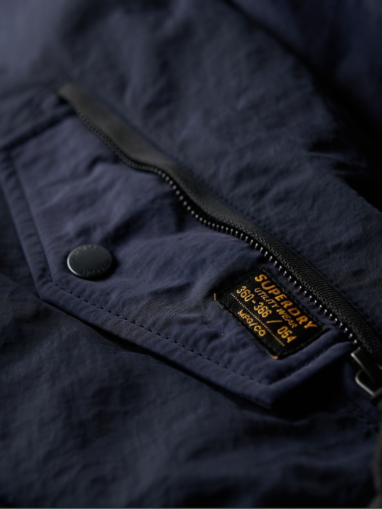Superdry Eclipse Navy Military Hooded Jacket - Image 6 of 6