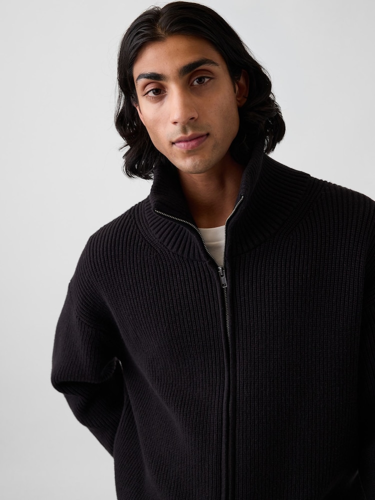 Μαύρο - Gap Oversized Double-Zip Jumper - Εικόνα 4 από 4