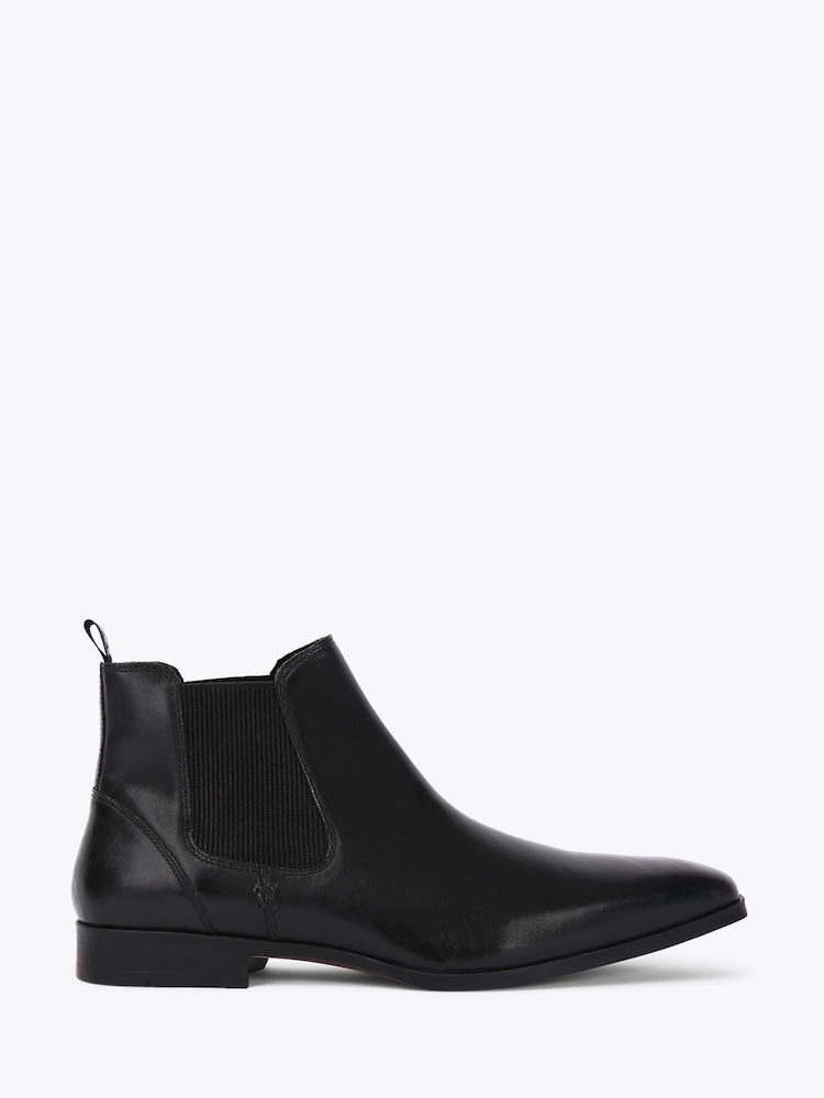 KG Kurt Geiger Black Pax Leather Boots - Image 1 of 5