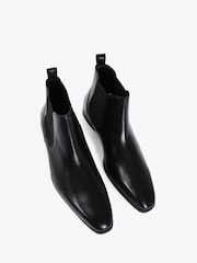KG Kurt Geiger Black Pax Leather Boots - Image 2 of 5