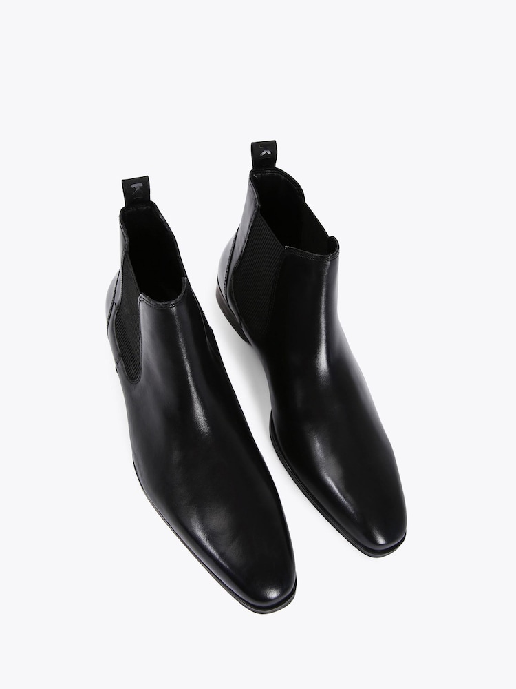 KG Kurt Geiger Black Pax Leather Boots - Image 2 of 5