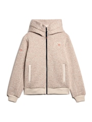 Gris apagado - Cazadora bomber de punto unido con capucha de Superdry - Imagen 5 de 7