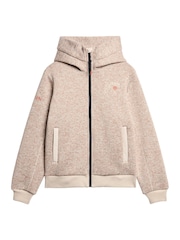 Gris apagado - Cazadora bomber de punto unido con capucha de Superdry - Imagen 6 de 7