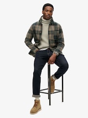 Superdry Mono Check Merchant Textured Overshirt - Image 1 of 5