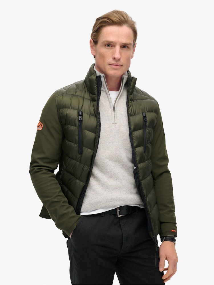 Superdry Army Khaki Storm Softshell Hybrid Jacket - Image 1 of 10