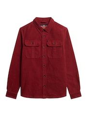 Superdry Wine Red 100% Cotton Merchant CPO Overshirt - Image 6 of 6