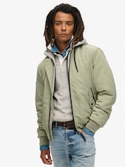 Superdry Seagrass Green Military Hooded Jacket - Image 1 of 6