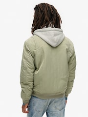 Superdry Seagrass Green Military Hooded Jacket - Image 2 of 6